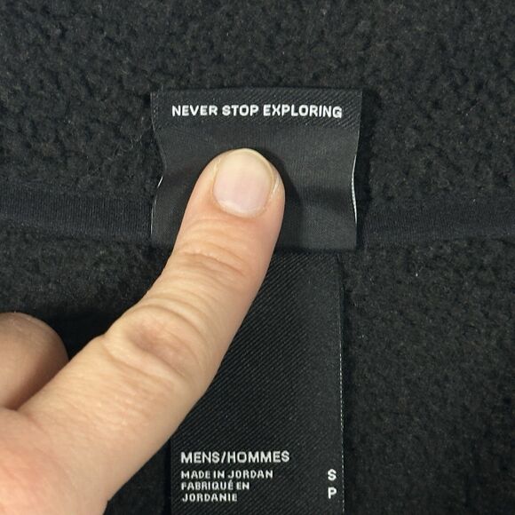 The North Face Sherpa Fleece Zip Up Jacket Men’s Small Full Zip Pockets‎ Black - Picture 15 of 16